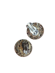 1950s Confetti Lucite Clip Earrings