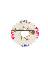 Load image into Gallery viewer, 1940s Red, White and Blue Alpine Flower Wreath Brooch
