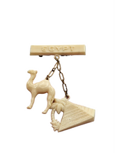 Load image into Gallery viewer, 1940s Celluloid Egyptian Tourist Brooch
