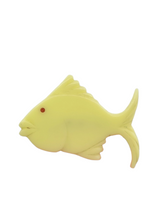 Load image into Gallery viewer, 1940s Yellow Celluloid Fish Brooch
