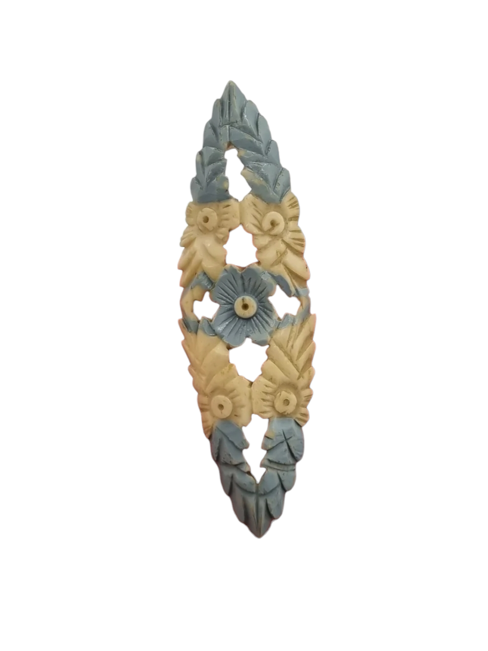 1940s Huge Carved Forget Me Not Brooch
