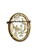Load image into Gallery viewer, 1930s French Turtle Doves? Celluloid Brooch
