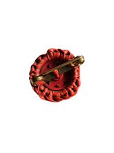 Load image into Gallery viewer, 1940s Make Do and Mend Red Wirework Brooch
