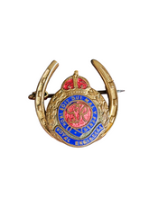 Load image into Gallery viewer, 1940s World War Two Royal Engineers Horseshoe Brooch

