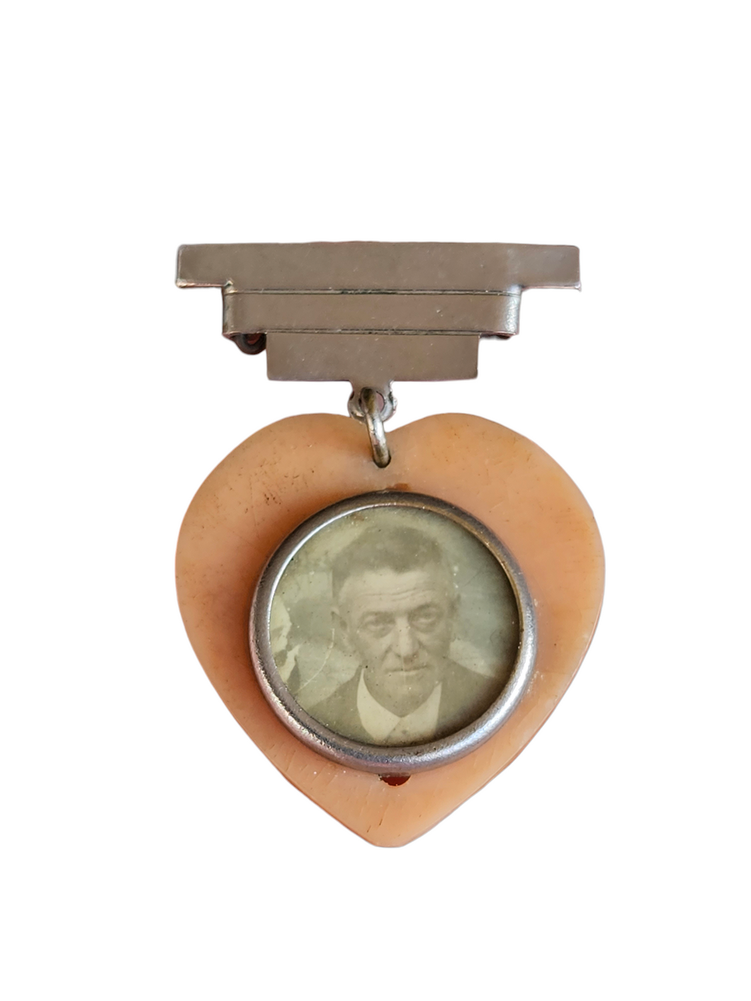 1940s World War Two Galalith Sweetheart Brooch