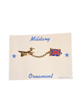 Load image into Gallery viewer, 1940s Deadstock Flag and Plane Brooch
