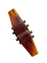 Load image into Gallery viewer, 1940s Inky Root Beer Bakelite and Metal Brooch
