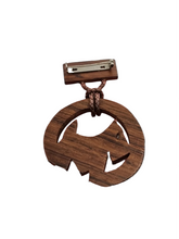 Load image into Gallery viewer, 1940s Huge Carved Wood Dog Brooch
