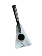 Load image into Gallery viewer, 1940s Carved Bakelite and Lucite Lute/Mandolin Brooch
