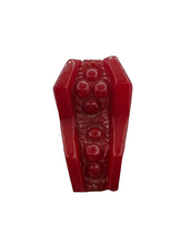 Load image into Gallery viewer, 1940s Chunky Red Textured Bakelite Dress Clip
