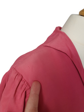 Load image into Gallery viewer, 1940s Bubblegum Pink Dress With Front Ruching
