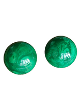 Load image into Gallery viewer, 1940s/1950s French Big Chunky Green Bakelite Earrings
