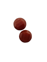 Load image into Gallery viewer, 1940s Caramel Brown Faceted Bakelite Earrings
