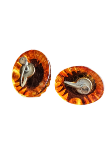 1940s Chunky Lucite Cameo Earrings