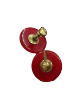 Load image into Gallery viewer, 1940s Strawberry Red Bakelite Earrings
