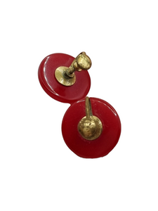 1940s Strawberry Red Bakelite Earrings