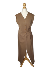 Load image into Gallery viewer, 1940s Rare Taupe 4 Piece Suit - Jacket, Waistcoat, Skirt and Trousers
