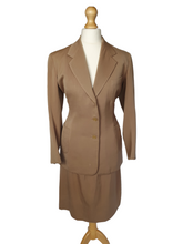 Load image into Gallery viewer, 1940s Rare Taupe 4 Piece Suit - Jacket, Waistcoat, Skirt and Trousers
