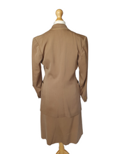 Load image into Gallery viewer, 1940s Rare Taupe 4 Piece Suit - Jacket, Waistcoat, Skirt and Trousers
