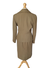 Load image into Gallery viewer, 1950s RARE Lilli Ann Sage Green Suit With Asymmetrical and Pleated Details
