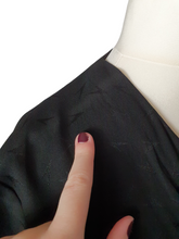 Load image into Gallery viewer, 1940s Black Damask Dress
