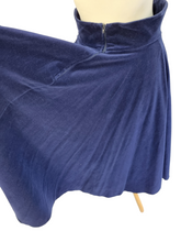 Load image into Gallery viewer, 1950s Royal Blue Thick Huge Velvet Skirt
