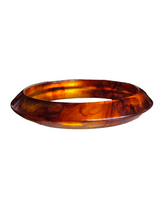 Load image into Gallery viewer, 1940s Inky Root Beer Bakelite Saucer Bangle
