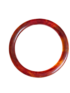 1940s Red/Brown Marbled French Bakelite Bangle