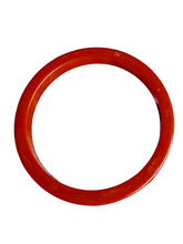 Load image into Gallery viewer, 1940s Terracotta Marbled Flat Cut Bakelite Bangle
