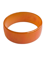 Load image into Gallery viewer, 1940s Orange Marbled Thin Bakelite Bangle
