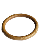 Load image into Gallery viewer, 1930s Solid Celluloid Floral Upper Arm Bangle
