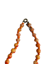 Load image into Gallery viewer, 1930s Orange and Red Speckled Glass Necklace
