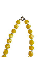 Load image into Gallery viewer, 1930s/1940s Marmalade/Yellow Glass Beaded Necklace
