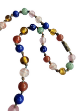 Load image into Gallery viewer, 1930s Multicoloured Knotted Glass Necklace
