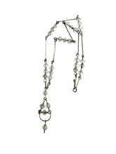 Load image into Gallery viewer, Edwardian/1920s Rolled Wire and Faceted Glass Necklace
