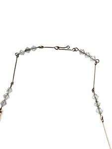 Edwardian/1920s Rolled Wire and Faceted Glass Necklace