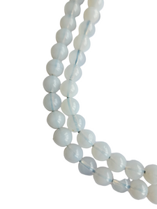 1950s Opaline Glass Double Strand Necklace