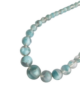 Load image into Gallery viewer, 1930s Deco Blue And Clear Glass Necklace
