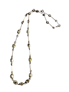 1920s/1930s Foil Glass Rolled Wire Necklace