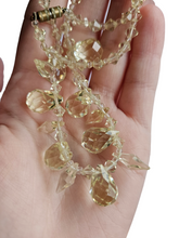 Load image into Gallery viewer, 1930s Zingy Pale Yellow Faceted Glass Necklace
