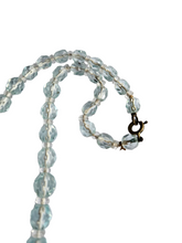 Load image into Gallery viewer, 1930s Pale Icy Clear Blue Glass Necklace
