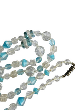 Load image into Gallery viewer, 1930s Deco Clear and Pale Blue Glass Necklace
