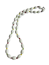 Load image into Gallery viewer, 1930s White and Harlequin Glass Necklace
