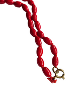 Load image into Gallery viewer, 1930s Long Red Glass Necklace

