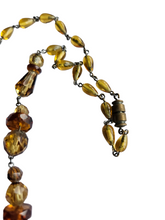 Load image into Gallery viewer, 1930s Tiger Effect Glass Necklace
