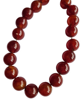 Load image into Gallery viewer, 1940s Dark Orangey Red Marbled Bakelite Necklace
