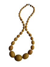 Load image into Gallery viewer, 1940s Olive Bead Galalith Necklace
