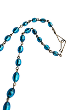 Load image into Gallery viewer, 1920s/1930s Blue Foil Glass Rolled Wire Necklace
