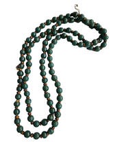 Load image into Gallery viewer, 1930s Deco Teal Blue Glass Knotted Long Necklace
