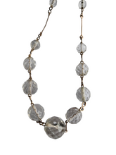 Load image into Gallery viewer, 1920s Clear Glass Rolled Wire Necklace
